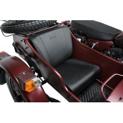 Sidecar seat set with backrest and luggage box, black