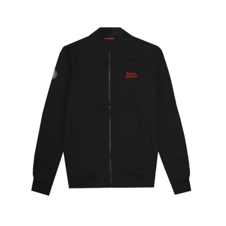 Royal Enfield Zip Sweater Crew schwarz