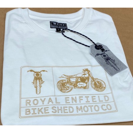 Royal Enfield BSMC T-Shirt Bike & VIN Tee white