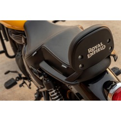 Black Touring Passenger Backrest Mounts Meteor 350