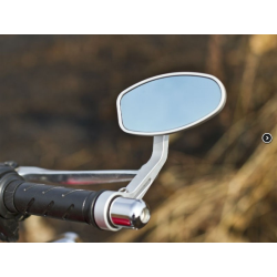 Handlebar end mirrors set silver