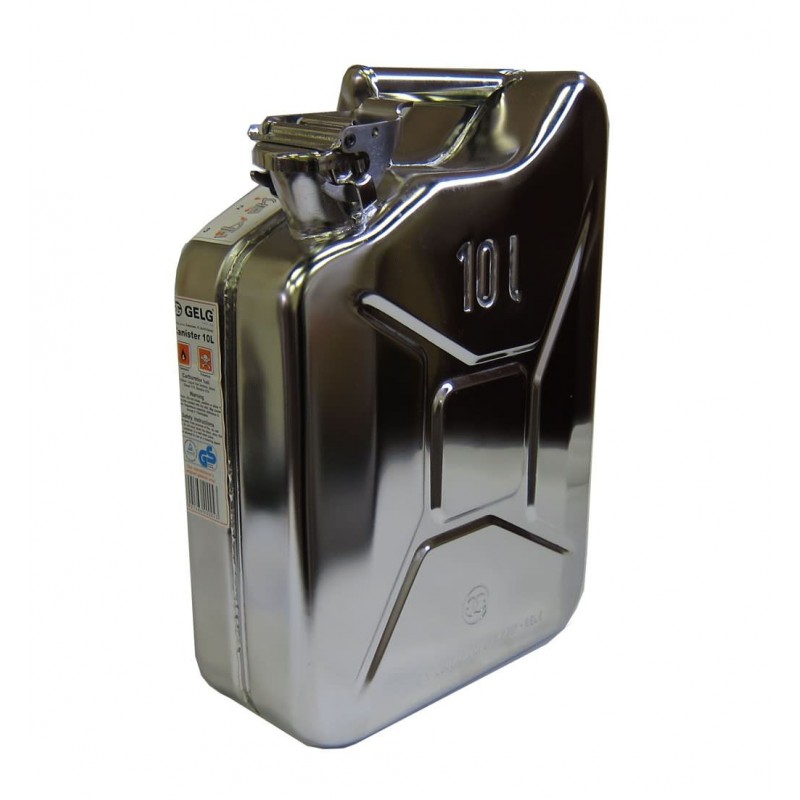10 Liter Edelstahl Benzinkanister Kanister Benzin Reservekanister mit Rohr